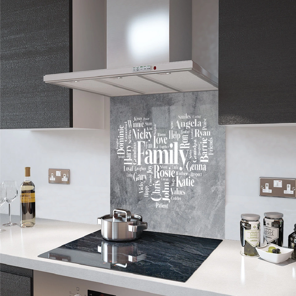 Premier Word Collage Glass Splashbacks