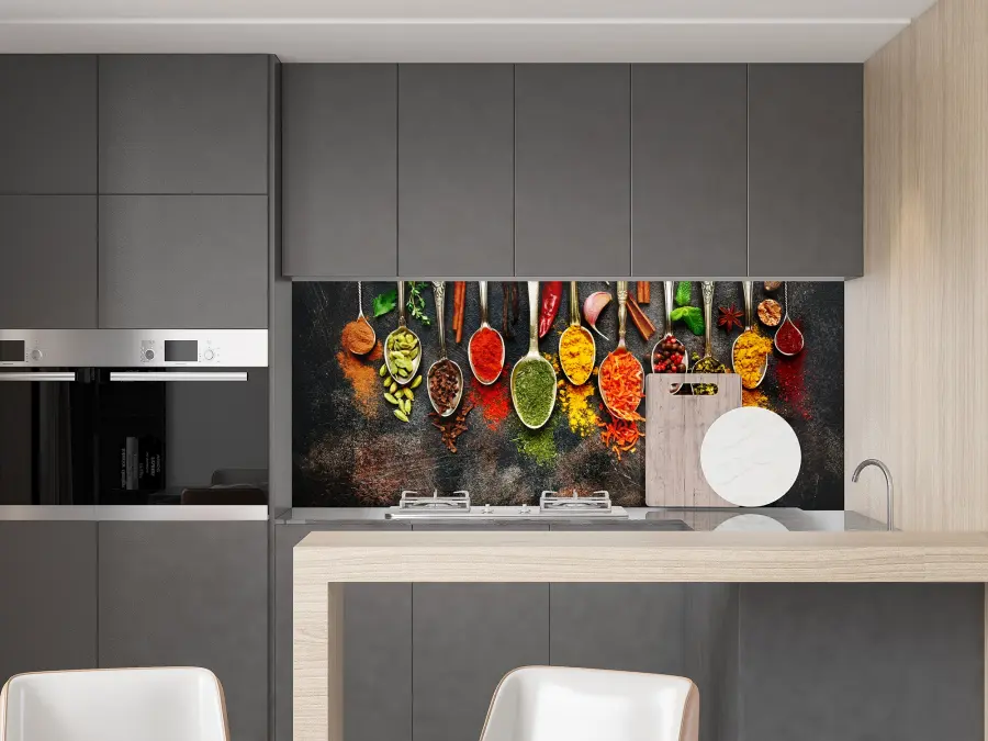 Asian spice kitchen splashback