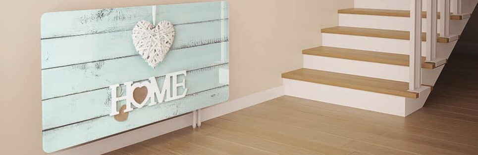 image of a radiator cover in a home