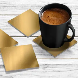4 x Acrylic Coaster in Antique Gold