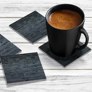 4 x Acrylic Coaster in Black Ash