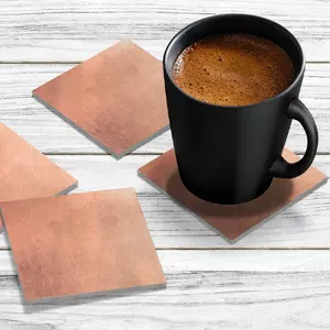 4 x Acrylic Coaster in Distressed Copper