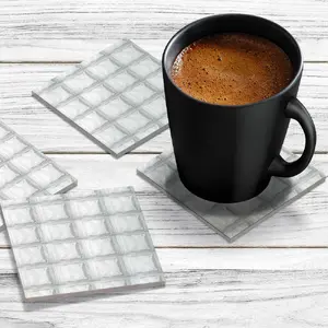 4 x Acrylic Coaster in Glass Brick