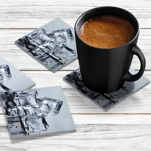 4 x Acrylic Coaster in Ice Cubes