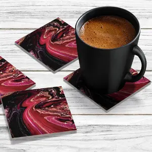 4 x Acrylic Coaster in Liquid Lava