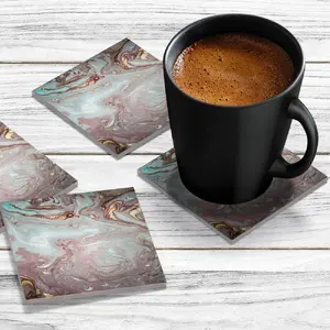 4 x Acrylic Coaster in Liquid Stone