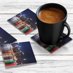4 x Acrylic Coaster in Manhattan Skyline