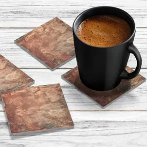 4 x Acrylic Coaster in Rustic Copper