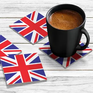 4 x Acrylic Coaster in Union Jack