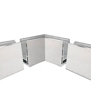 Frameless Glass Balustrade Quick-Fit Anodised Aluminium Corner Piece 17.5mm
