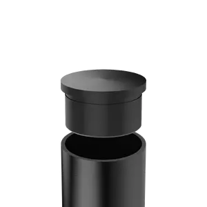 Premier Range Stainless Steel Glass Balustrade Post Cap In Black