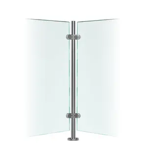 Premier Range 316 Stainless Steel Glass Balustrade Corner Post (1100mm X 42.4mm X 2mm)