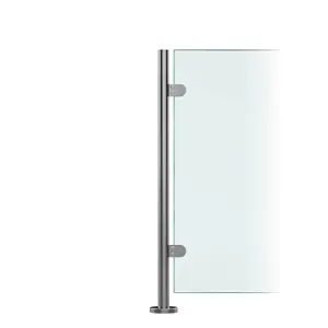 Premier Range 316 Stainless Steel Glass Balustrade End Post (1100mm X 42.4mm X 2mm)