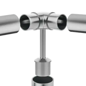 Premier Range 316 Stainless Steel Glass Balustrade Handrail Bracket 90 Degree Corner