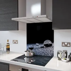 Lifestyle image of Glass Splashback in Deep Space Droplets - 60cm Wide x 75cm High