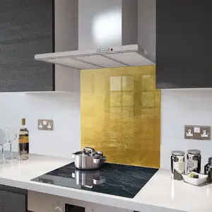 Lifestyle image of Glass Splashback in Gold Leaf - 60cm Wide x 75cm High