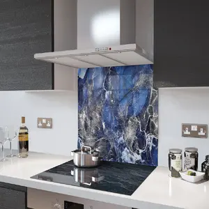 Lifestyle image of Glass Splashback in Liquid Galaxy - 60cm Wide x 75cm High