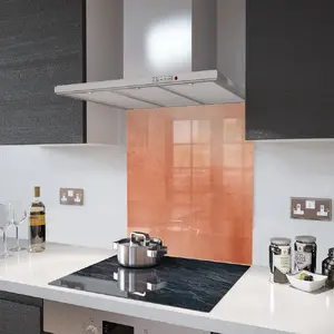 Lifestyle image of Glass Splashback in Rose Gold - 60cm Wide x 75cm High