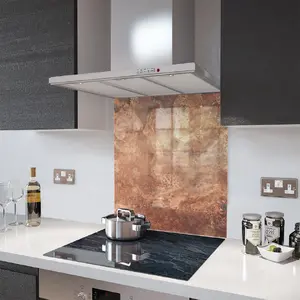 Lifestyle image of Glass Splashback in Rustic Copper - 60cm Wide x 75cm High