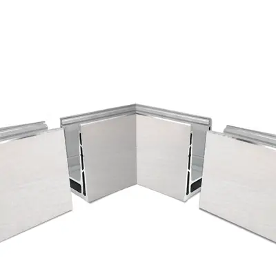 Frameless Glass Balustrade Quick-Fit Anodised Aluminium Corner Piece 21.5mm