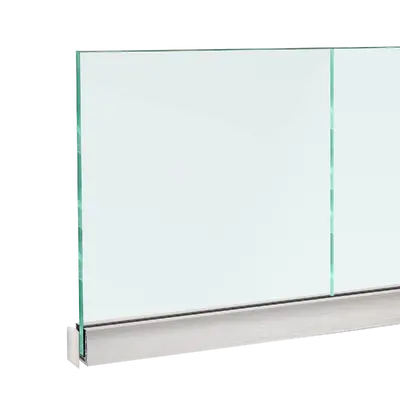 Frameless Glass Balustrade Quick-Fit Adjustable Anodised Aluminium Channel (12–21.5mm) – 2.5m