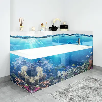 2 Piece Adjustable Printed Acrylic Bath Panels