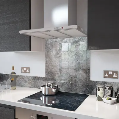 Glass Splashback - in Stone And Granite Effect - Made To Measure