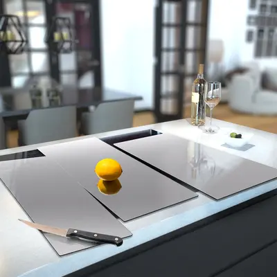 Mirror Hob Cover Made From Toughened Safety Glass