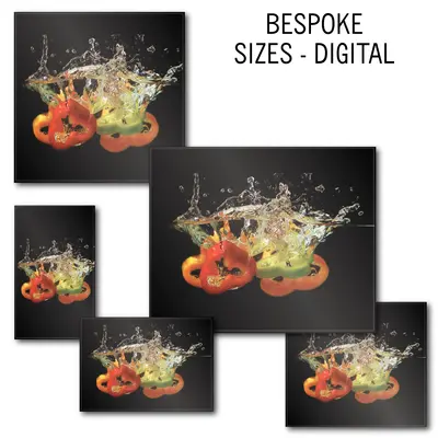 Acrylic Splashback With Glitter - Printed Digital Images - Made To Measure