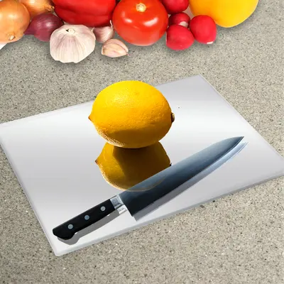 Mirror Chopping Board Made From Toughened Safety Glass
