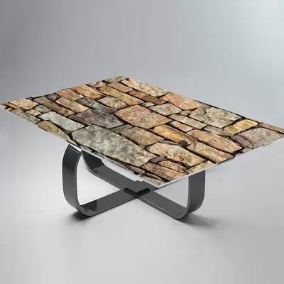 Glass Table Top - in Stone And Granite Effect - Made To Measure
