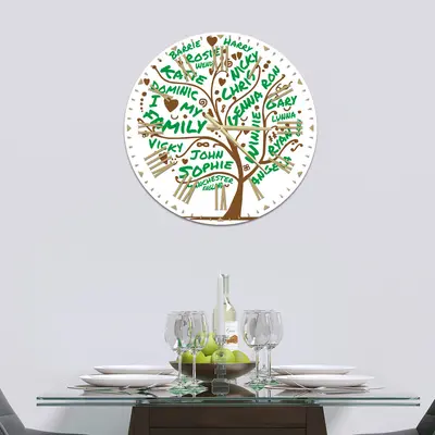 Glass Clock - Word Collage