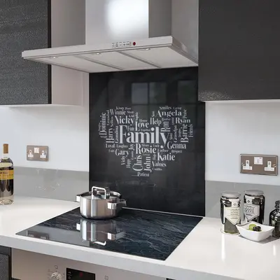 Glass Splashback - Word Collage - Made To Measure