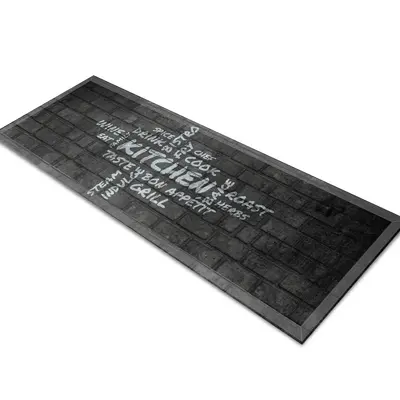 Glass Table Runner - Word Collage - Made To Measure